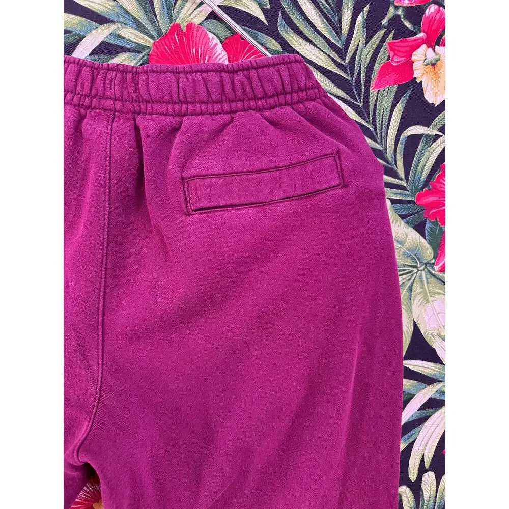 Nike Burgundy White Swoosh Sweatpants Size Medium